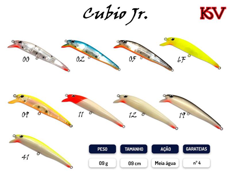 Imagem de Isca Artificial KV Cubio Jr. (9cm) 9g - Várias Cores