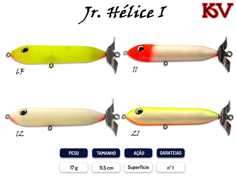 Imagem de Isca Artificial KV Jr. Hélice I (11,5cm) 17g - Várias Cores