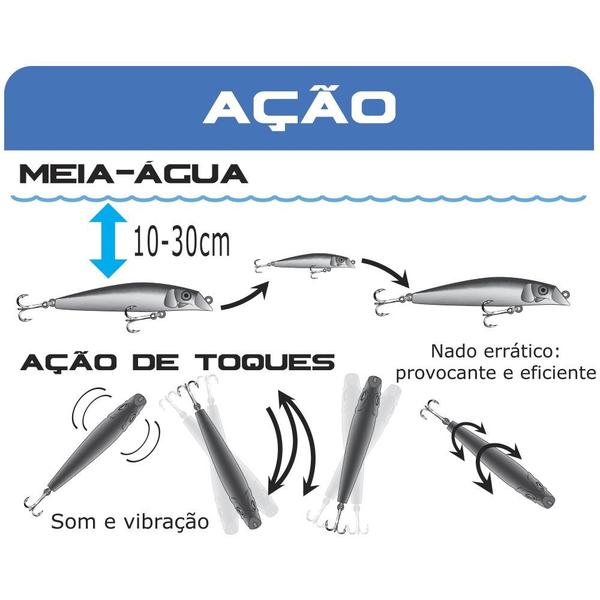 Imagem de Isca Artificial Marine Sports - Rei do Rio 95 - 9,5cm 11gr Várias Cores