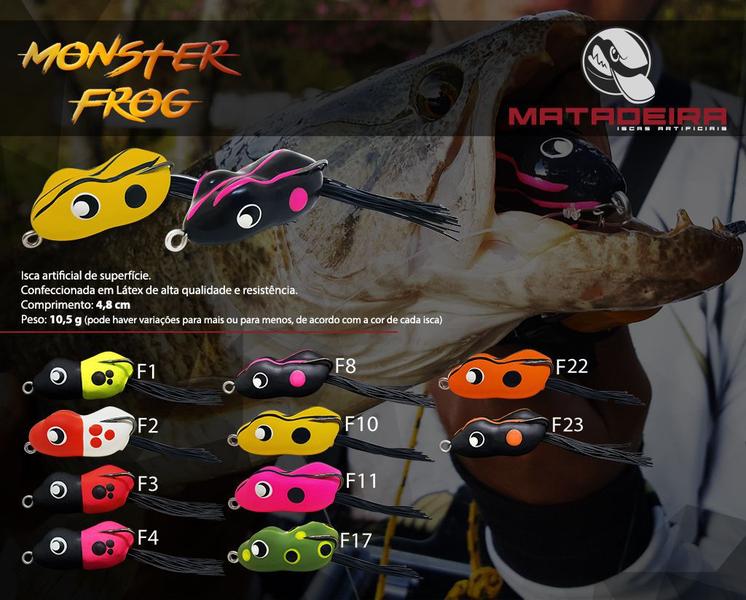 Imagem de Isca Artificial Matadeira Pesca Traira Sapinho Monster Frog - F04