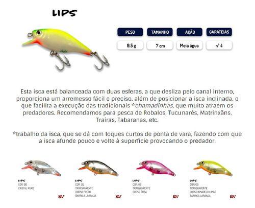 Imagem de Isca Artificial Meia Água De Barbela Da Kv -- Lips 7cm