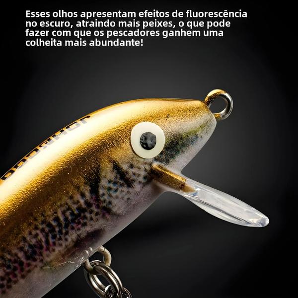 Imagem de Isca Artificial Mini Minnow 7cm 7.5g - Afundante para Pesca de Truta