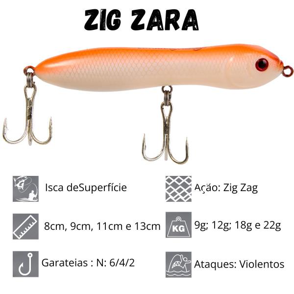 Imagem de Isca Artificial para pesca de Superfície Nakamura Zig Zarinha Baby 80 8cm 8g