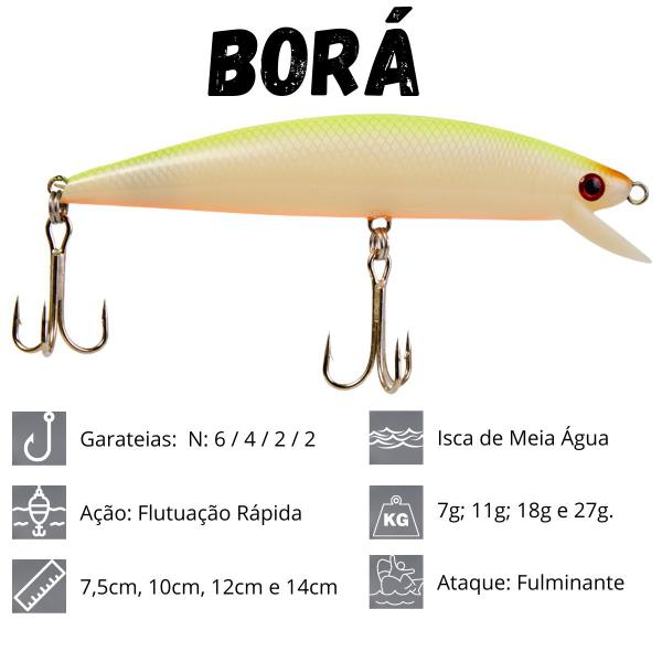 Imagem de Isca Artificial para pesca de Superfície Nelson Nakamura Borá 12 12cm 18gr Cores