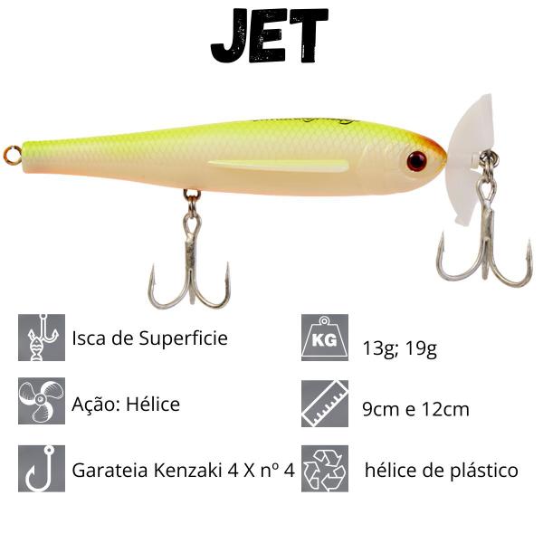 Imagem de Isca Artificial para pesca de Superfície Nelson Nakamura Jet 120 12cm 19g