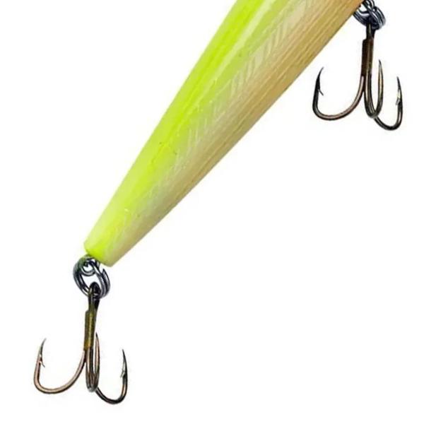 Imagem de Isca Artificial Para Pesca De Superfície Rebel Jumpin' Minnow T10 T1000CB Bone Chart 9cm 9g