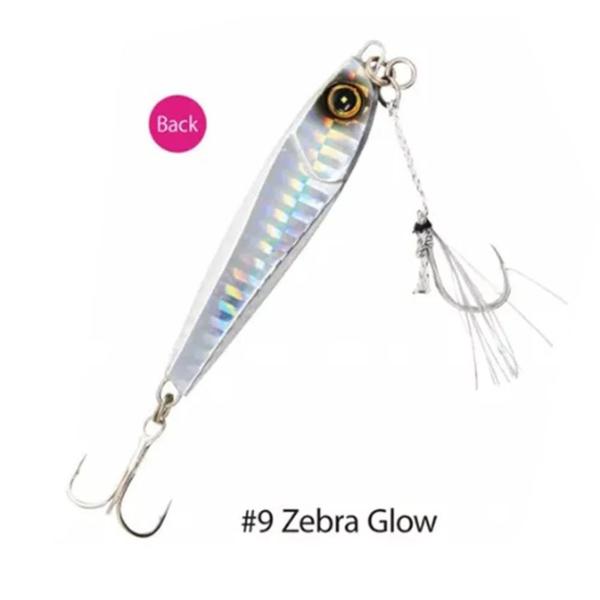 Imagem de Isca Artificial Para Pesca  Hayabusa Jig Jack Eye Ace 60g - 8,5 cm  Cor 9 Zebra Glow