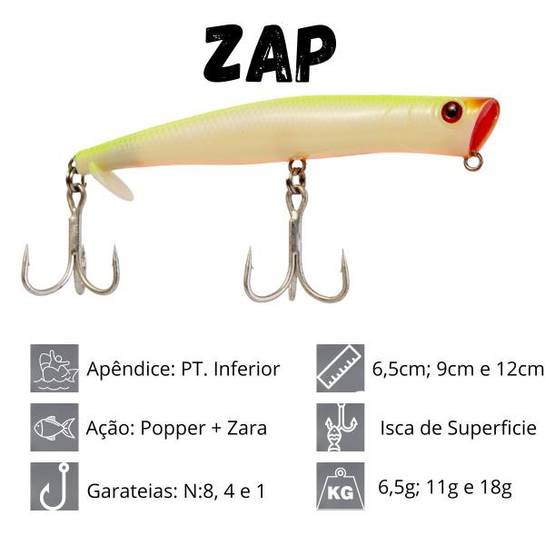 Imagem de Isca Artificial para pesca Nakamura ZAP Superfície Meia agua 9cm 11g