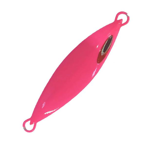 Imagem de Isca Artificial Para Pescaria NS Jumping Jig Mig 180g 13cm Cor Rosa Listrado Glow