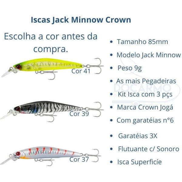 Imagem de Isca Artificial para Tucunaré Jack Minnow 85 Meia Água