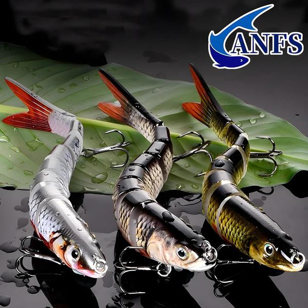 Imagem de Isca Artificial Swimbait Crankbait 10g 13,5cm - Multi Articulada, Afundamento Lento para Água Salgada