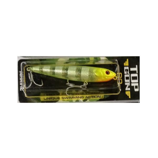 Imagem de Isca Artificial Top Gun 80 Superfície Flutuante Ação De Zara Stick Tucunaré Amarelo Açu Traíra Robalo