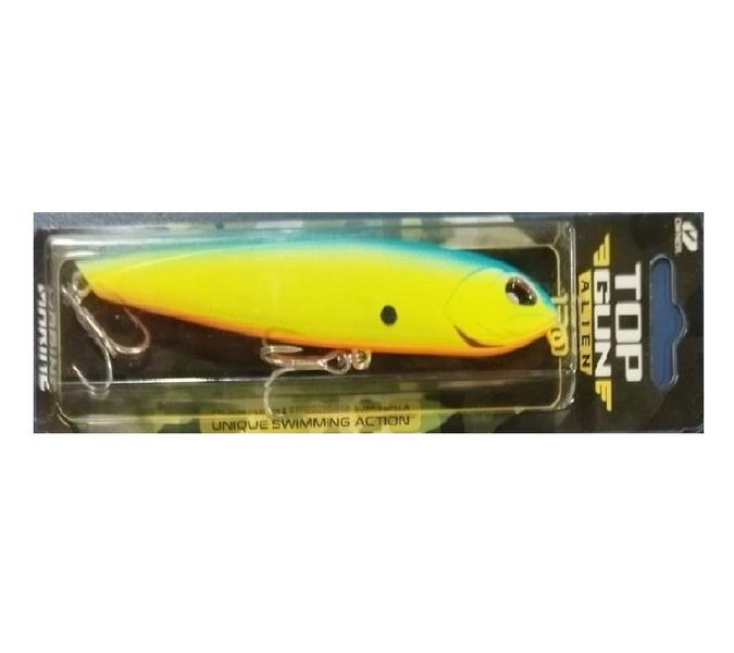 Imagem de Isca Artificial Top Gun Alien 130 Superfície Flutuante Ação De Zara Stick Dourado Tucunaré Traíra Robalo