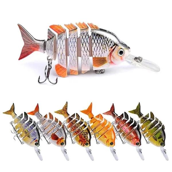 Imagem de Isca de Pesca Articulada 10cm 14g - 6 Segmentos, Biônica, para Tilápia