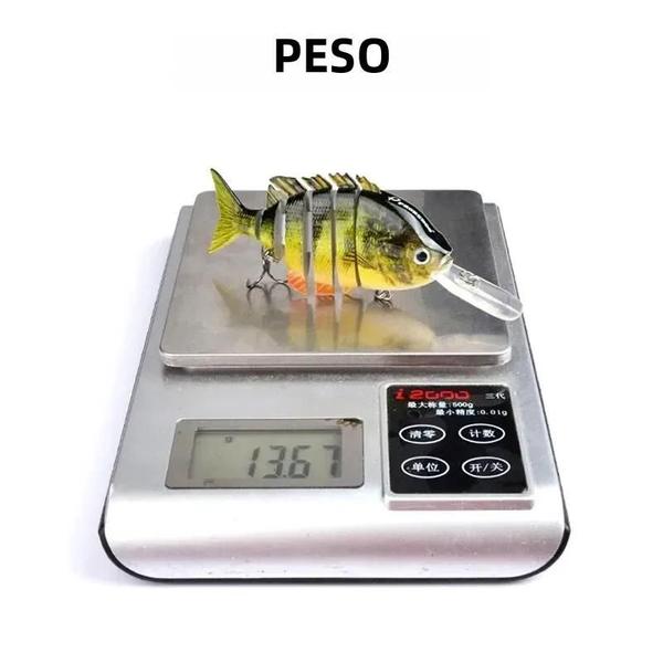 Imagem de Isca de Pesca Articulada 10cm 14g - 6 Segmentos, Biônica, para Tilápia