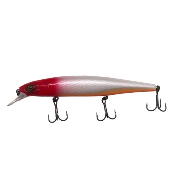 Imagem de Isca De Pesca Artificial Jackall MagSquad 128 12,8cm 19,2g Meia Água Cor Red Head Pearl Orange