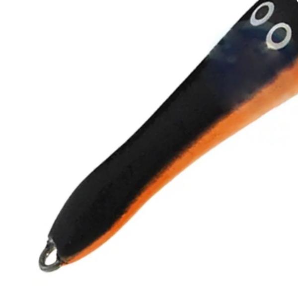 Imagem de Isca De Pesca Artificial NS Jig Pac 14g 4cm Para Captura De Galos Sargos Carapaus Cor Preta Laranja