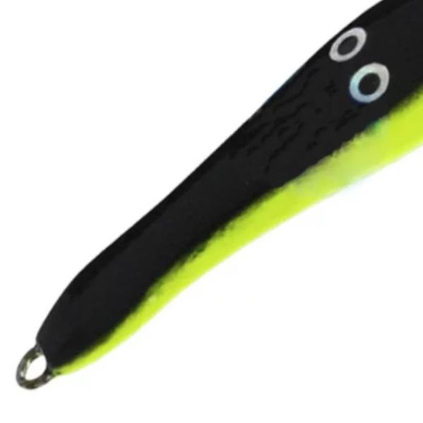 Imagem de Isca De Pesca Artificial NS Jig Pac 14g 4cm Para Captura De Sororocas Vermelhos Cor Preta Verde