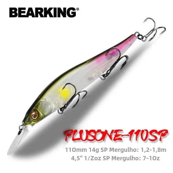 Imagem de Isca de Pesca Bearking Professional Wobbler - 110mm 14g - Para Pike e Bass - 1,8m de Mergulho