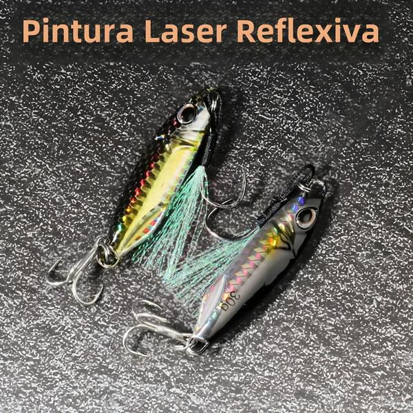 Imagem de Isca de Pesca com Gabarito de Metal Pesado (10g, 20g, 30g, 40g) - Swimbait, Colher e Spinner para Lago