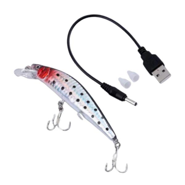 Imagem de Isca De Pesca Elétrica Recarregável Usb Twitching Lure Led