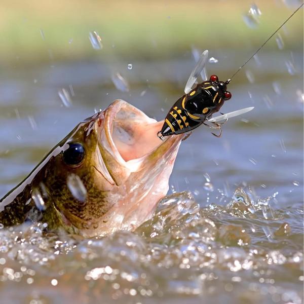 Imagem de Isca de pesca em forma de cigarra, olho holográfico 3D, difícil, biomimético, novo, 1pc, 2024