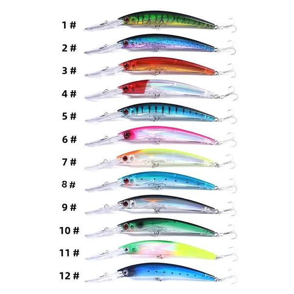 Imagem de Isca de Pesca Hengjia 17cm - Minnow 3D com Olhos Laser - 23.5g - Mergulho 2.5m