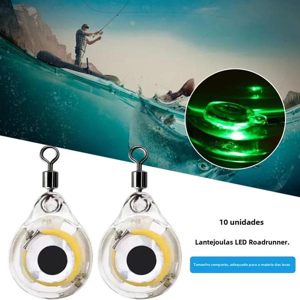 Imagem de Isca de Pesca LED Mini - 10 Peças - Luz Subaquática para Atração