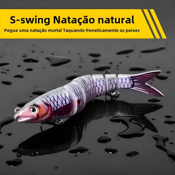 Imagem de Isca de Pesca Multiarticulada 13,5cm - 8 Segmentos - Afundamento Lento