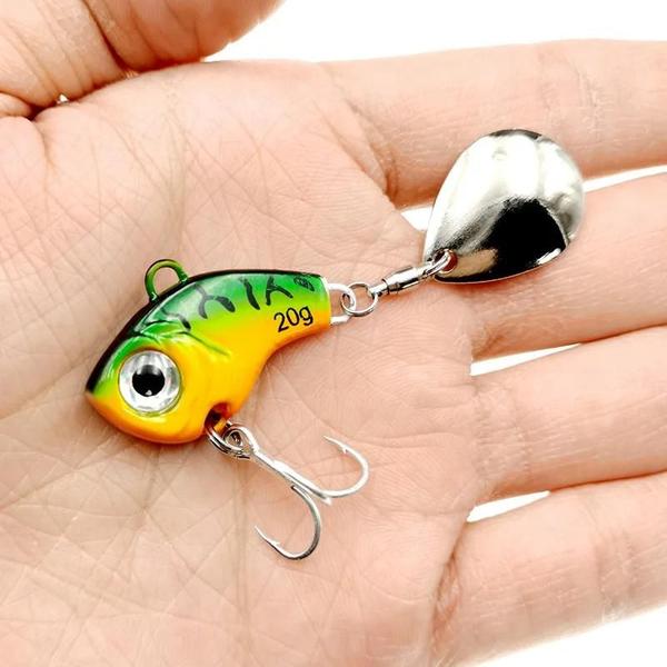 Imagem de Isca de Pesca Vibratória de Metal - Colher Giratória 5/10/15/20g - Ideal para Truta