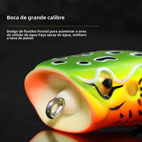 Isca de Sapo Topwater para Pesca - Silicone Durável e Flutuante - Ideal para Pique e Salmão Imagem de Isca de Sapo Topwater para Pesca - Silicone Durável e Flutuante - Ideal para Pique e Salmão