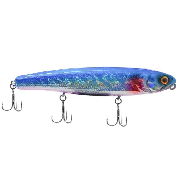 Imagem de Isca De Superfície Artificial Para Traíras Jackall Bonnie 128 Silent 12,8cm 24,4g Silver Blue Pink