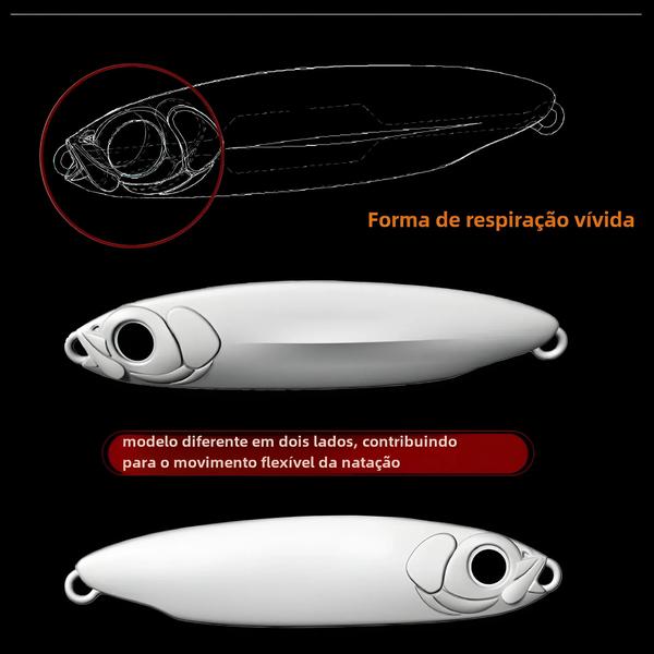 Imagem de Iscas Artificiais de Metal 10g, 15g e 18g - Wobbler com Gancho e Capa Laser