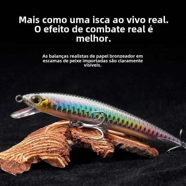 Imagem de Iscas de Pesca Artificiais Minnow Jerkbait - 80mm, 95mm e 110mm