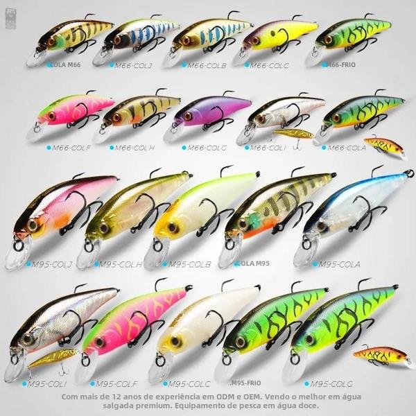 Imagem de Iscas de Pesca Bearking Squad Minnow - Cores Sortidas - 95mm/14,8g e 65mm/6g