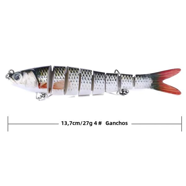 Imagem de Iscas de Pesca Hengjia - Wobblers Afundantes Articulados (13,7cm x 10cm x 8cm)