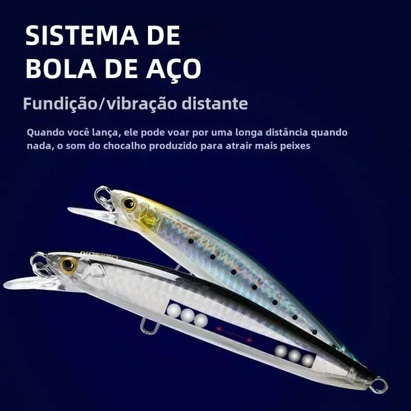 Imagem de Iscas de Pesca Jerkbait Flutuantes - 23g/120mm e 30g/130mm