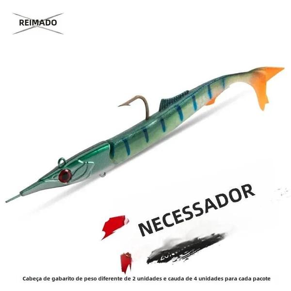 Imagem de Iscas de Pesca Kingdom Jig Head - Conjunto para Água Salgada (Seabass, Pike)