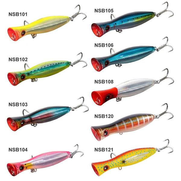 Imagem de Iscas de Pesca Noeby Popper - 12cm, 16cm e 20cm - Flutuante para Água Salgada