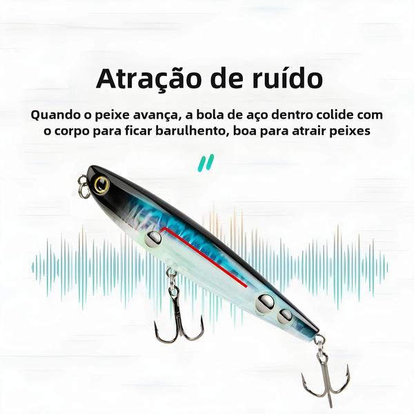 Imagem de Iscas de Pesca Superfície Flutuante - 60mm (5.6g) e 90mm (11g)