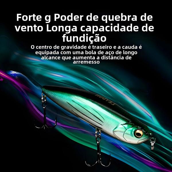 Imagem de Iscas de Pesca Z-Claw Flutuantes 100mm 20g - Lápis para Baixo e Topwater