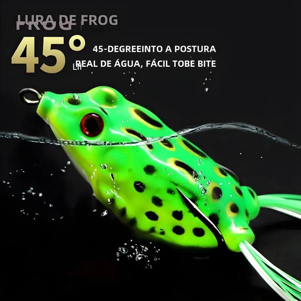 Imagem de Iscas de Sapo de Silicone - 2 Peças com Ganchos - Olhos 3D para Pesca