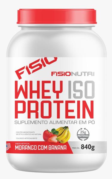 Imagem de Iso Whey Protein (whey isolado) - 807gr Morango com Banana 