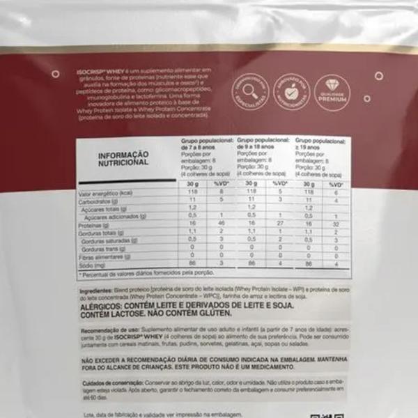 Isocrisp Whey Pouch (240g) - Vitafor Imagem de Isocrisp Whey Pouch (240g) - Vitafor