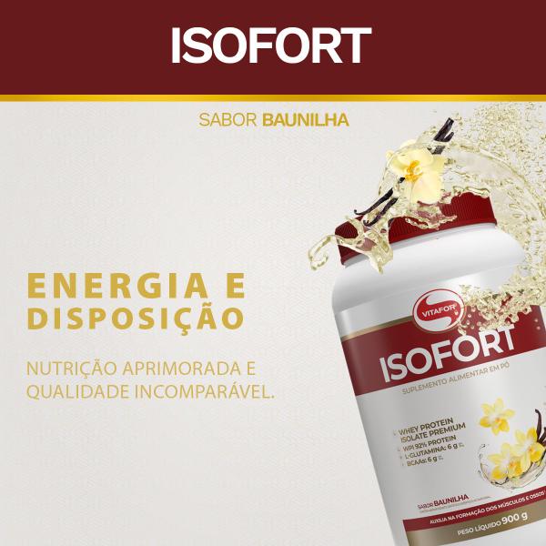 Imagem de Isofort 900g Baunilha - Whey Protein Isolado Vitafor