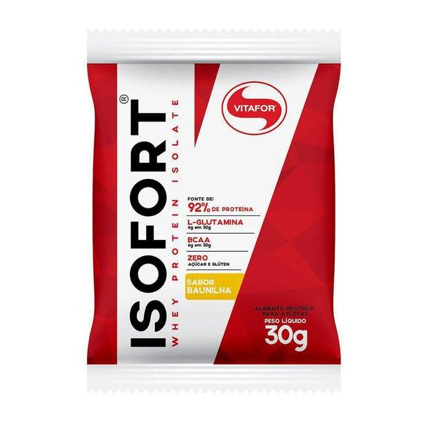 Imagem de Isofort Whey Protein Isolado Sabor Baunilha Vitafor 30G