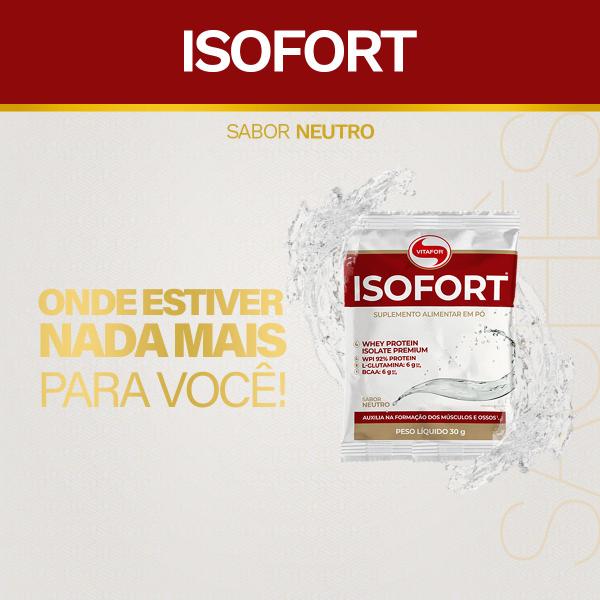 Imagem de ISOFORT WPI SABOR NEUTRO  COM 15 SACHÊS DE 30g  VITAFOR