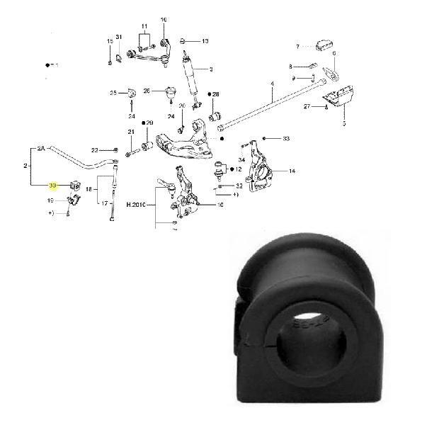 Imagem de Isolador barra estabilizadora diant ford ranger 2001 a 2012