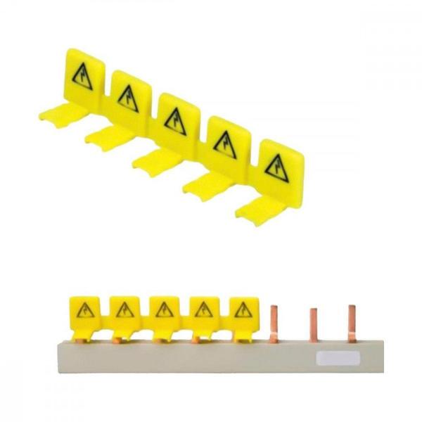 Imagem de Isolador Fase Steck Amarelo Com 5 Polos - S682003 - Kit C/10 Peca