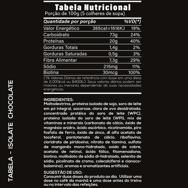 Imagem de Isolate Mass Hipercalorico Proteinas Nobres 2 Kg Chocolate